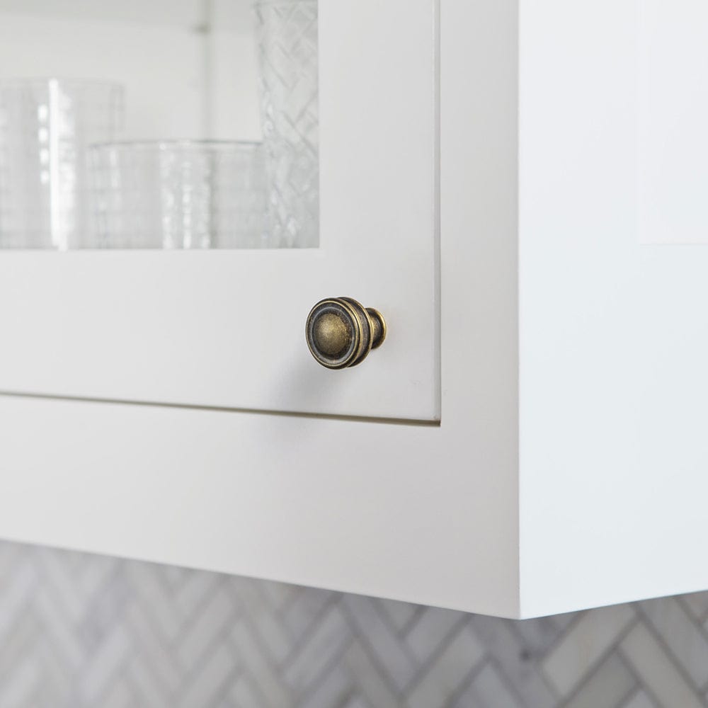 Goo-Ki Round Cabinet Knobs Smooth Domed Top with Subtle Flared Base Knobs for Elegant Kitchen