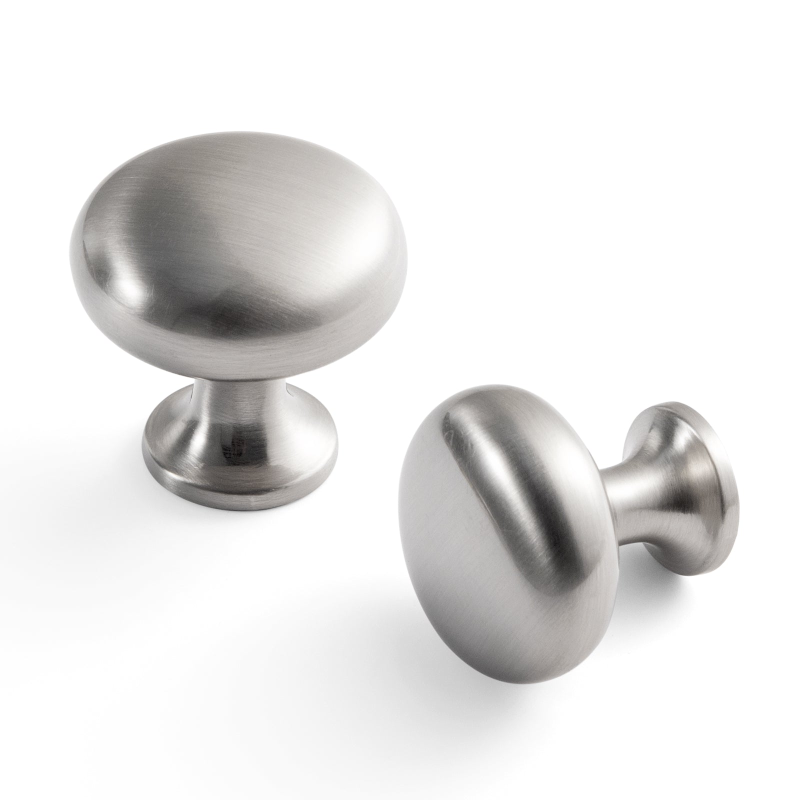 Goo-Ki Satin Nickel / 1.2'' Knob / 6 Pack Multi-colored Classic Drawer Knob Mushroom Round Cabinet Knob