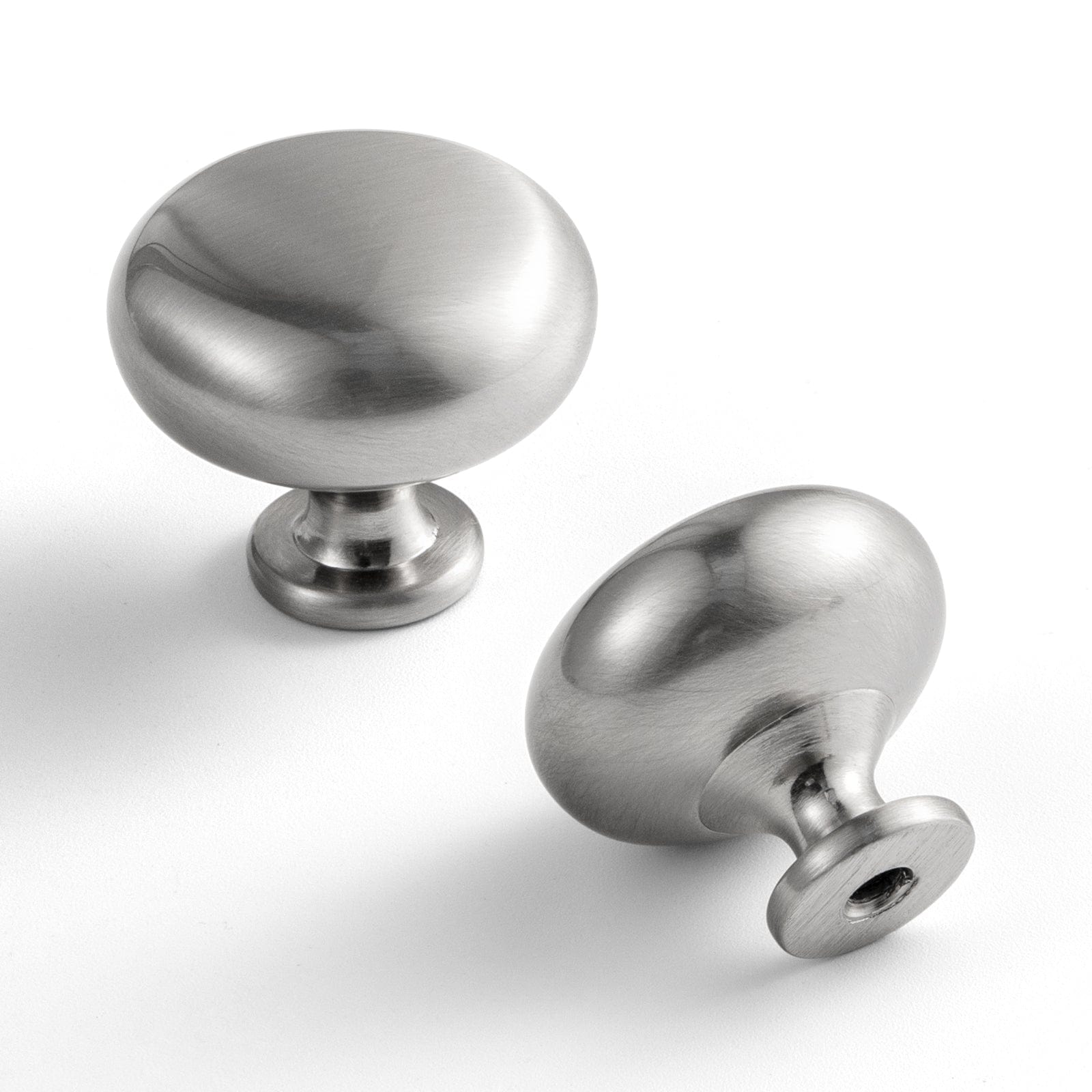 Goo-Ki Satin Nickel / Knob / 6 Pack 1.14" Diameter Mushroom Knob