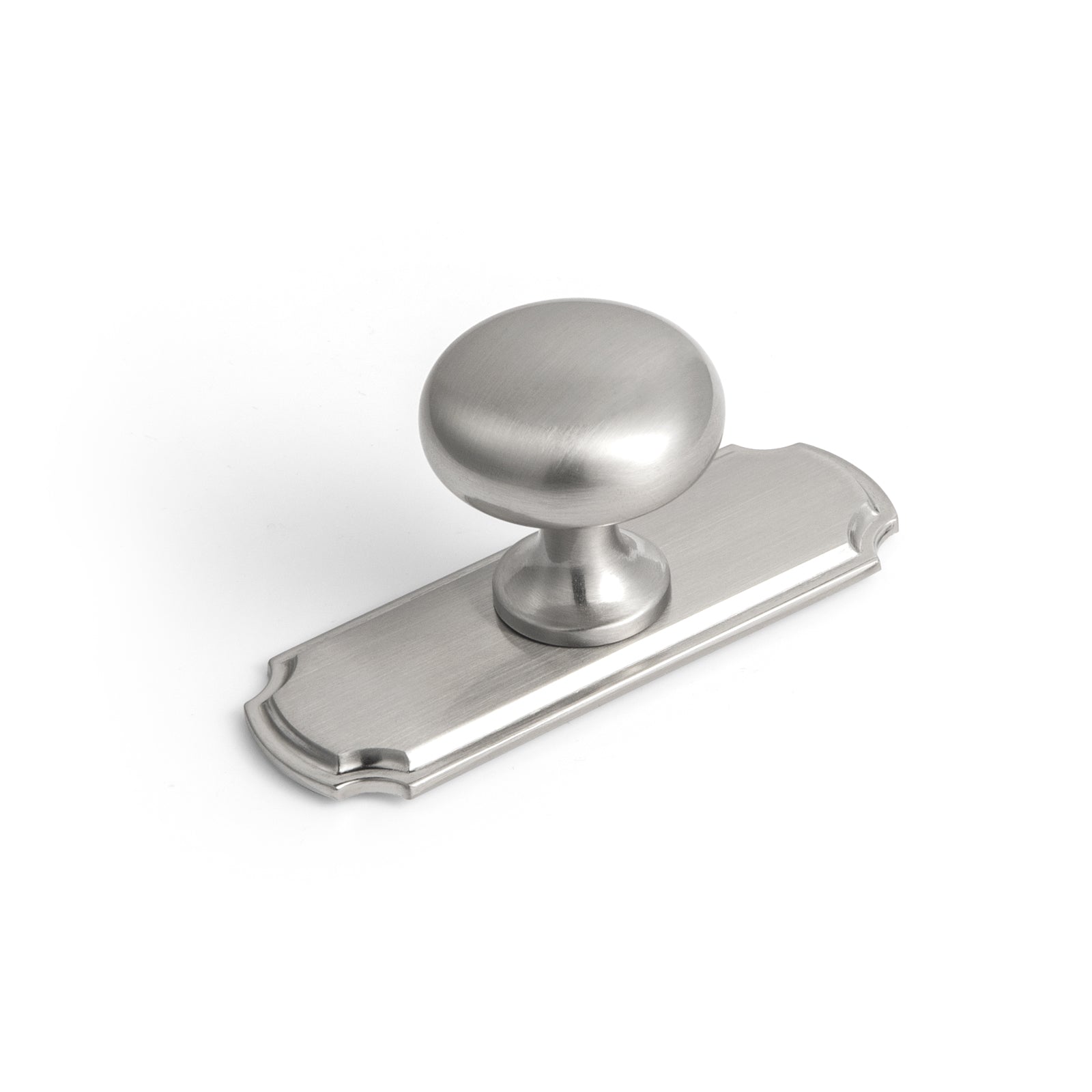 Goo-Ki Satin Nickel / Knob With Back Plate / 6 Pack Retro Cabinet Pulls Luxurious Drawer Pulls for Bedroom Kitchen