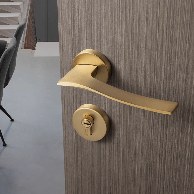 Goo-Ki Solid Brass Interior Door Lock Luxury Bedroom Europe Door Lock with Key Whole Set