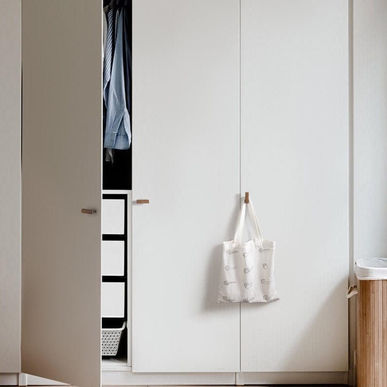 Goo-Ki Solid Wood Cabinet Handle Black Walnut Wardrobe Cupboard Pull