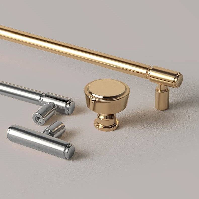 Goo-Ki Solid Zinc Alloy Cabinet Pull Titanium Silver Gold Modern Wardrobes Drawer Handles