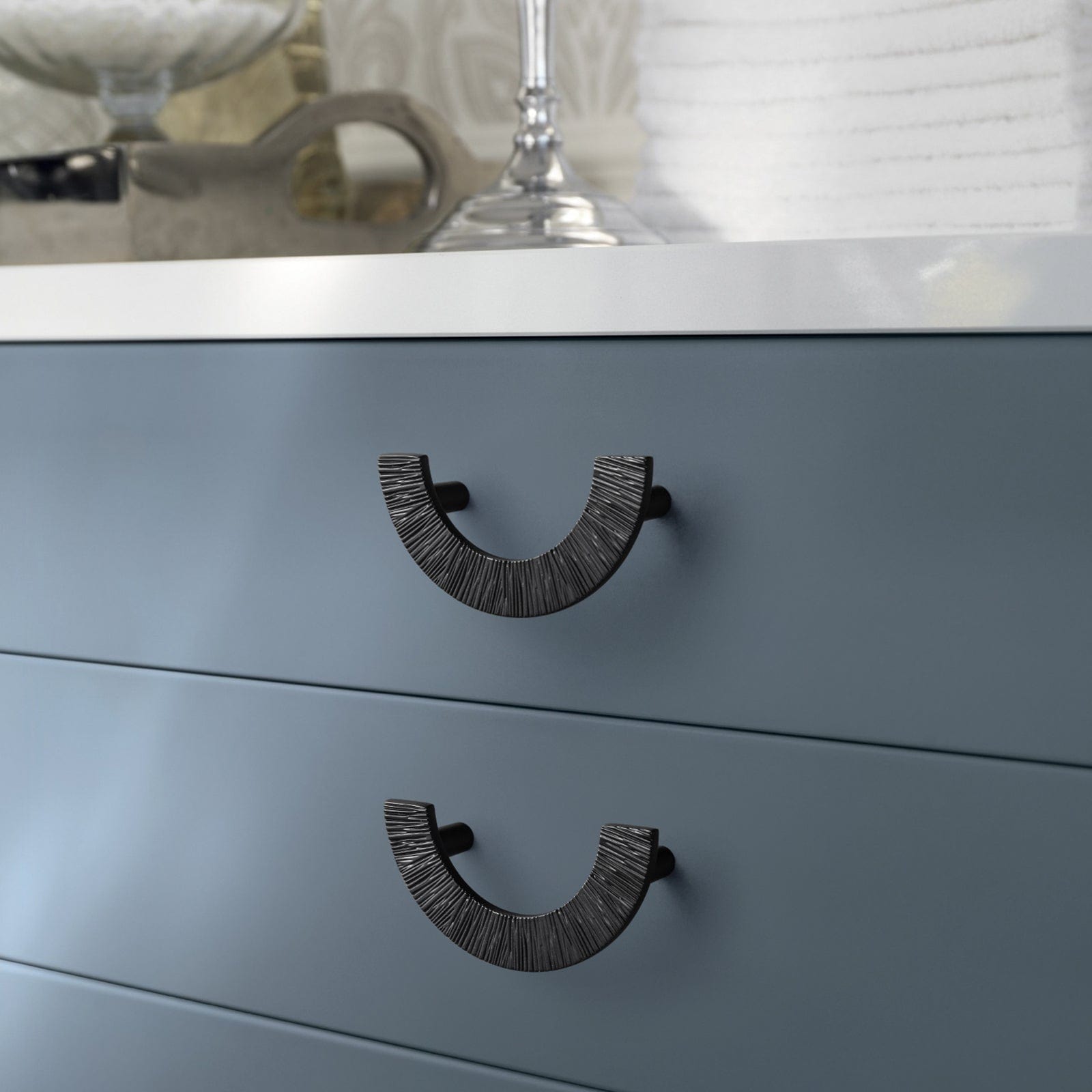 Goo-Ki Striped Hammerline Cabinet Pulls Light Luxury Elegant Kitchen Hardware