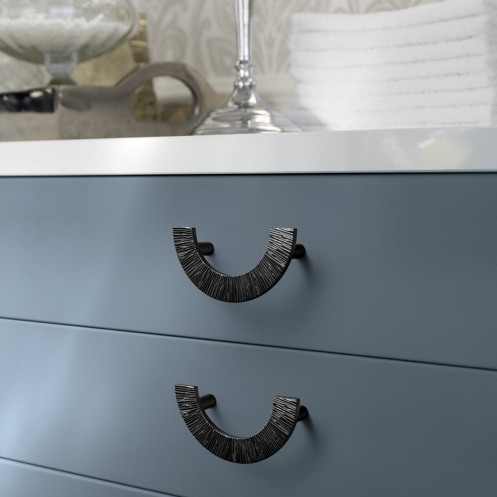 Goo-Ki Striped Hammerline Cabinet Pulls Light Luxury Elegant Kitchen Hardware