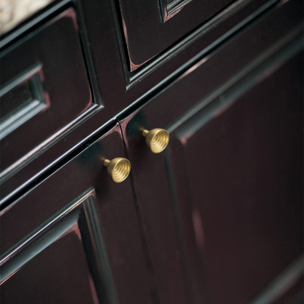 Goo-Ki Stylish Retro Style Drawer Knobs with Unique Grooved Design Rustic Hardware Set