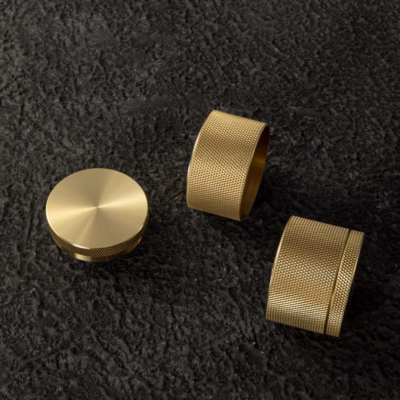 Goo-Ki Titanium Gold / All Set Brass Door Lock Titanium Gold Knurled Keyless Interior Door Lock