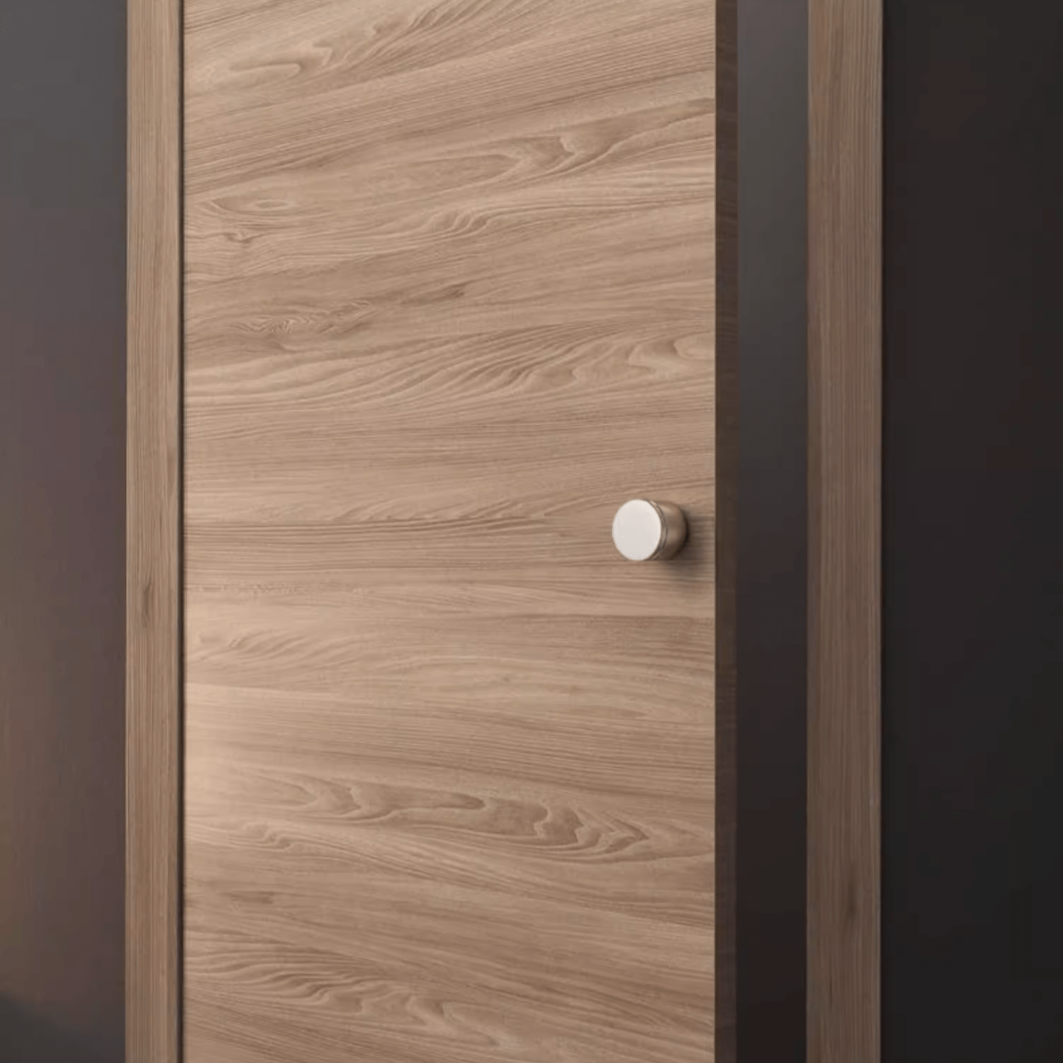 Goo-Ki Titanium Silver / All Set Silver Knurled Ball Door Lock Indoor Wooden Door Handle Bathroom Keyless Door Lock