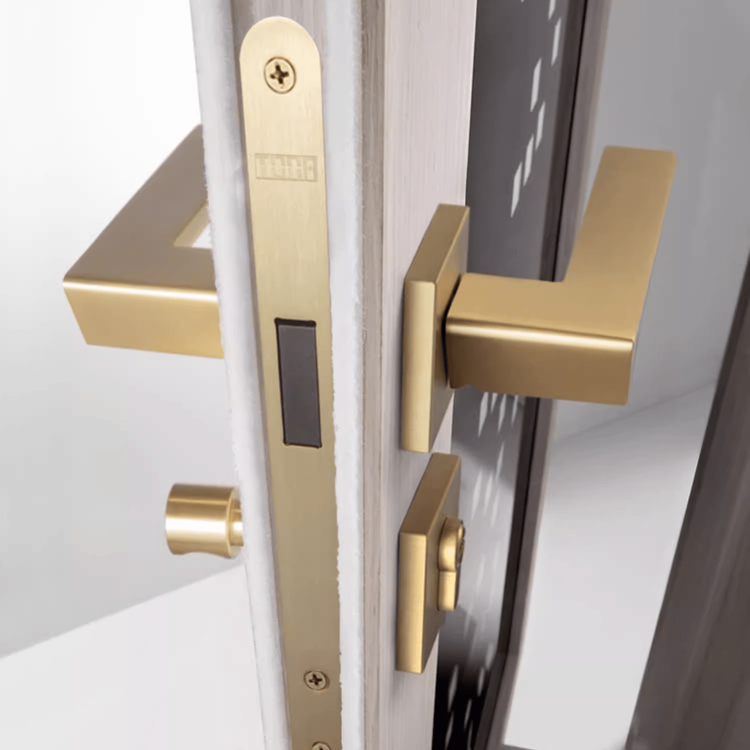 TONA Modern Copper Interior Door Lock Luxury Bathroom Lock Villa Door Handle
