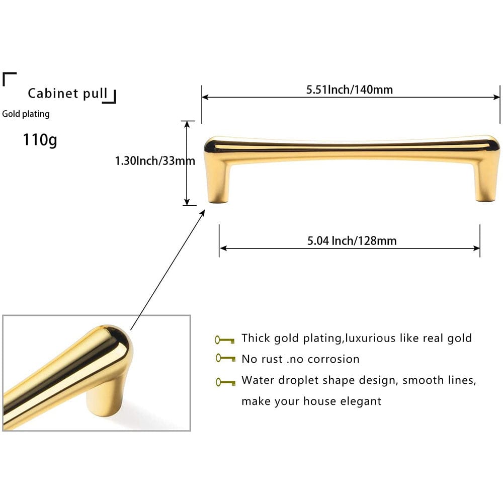 Goo-Ki Modern Minimalist Style Drawer Pulls Affordable Luxury Cabinet Pulls 6 Pack