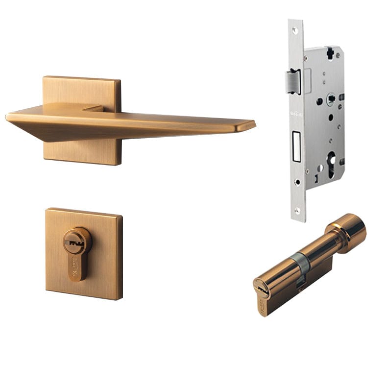 Goo-Ki Nordic Bedroom Door Handle Silent Door Lock Interior Bronze Door Lock