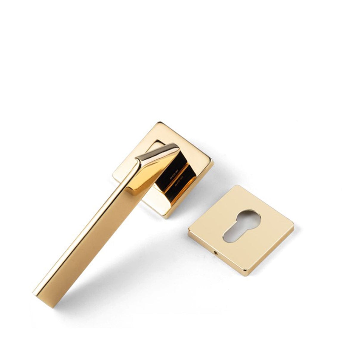Goo-Ki Polished Gold / Fake Lock Square Space Folding Door Lock Minimalist Interior Door Security Mute Door Lock