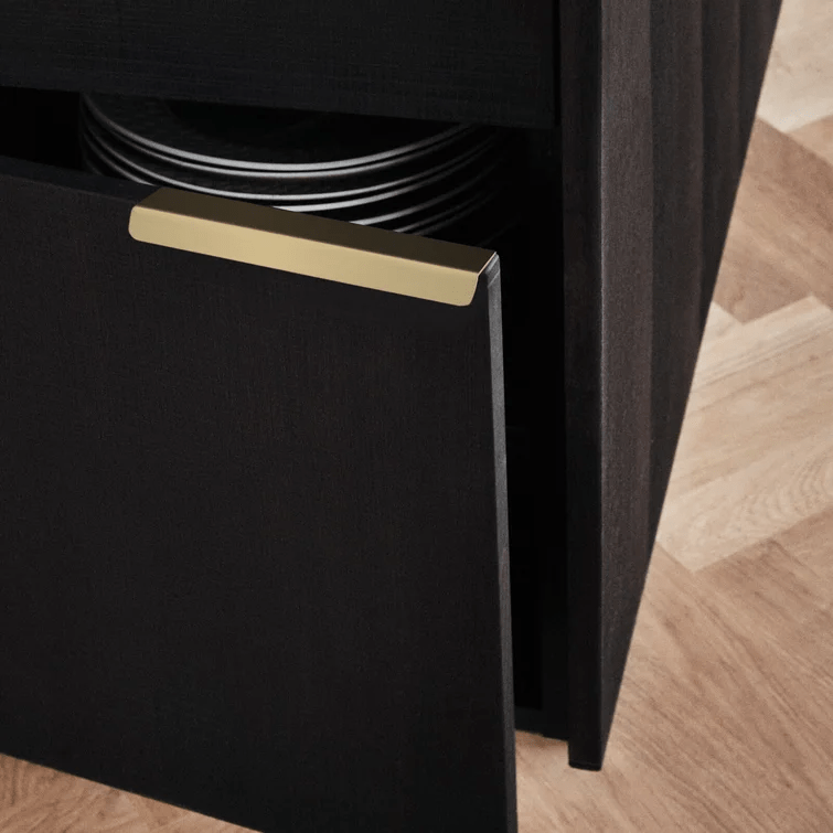 Goo-Ki Pure Brass Finger Pulls Luxury Matte Cabinet Handles Brushed Brass Finger  Pulls Aluminum Kitchen Cabinet Hardware - AliExpress